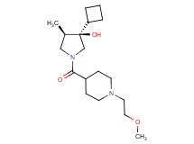 (3R*,4R*)-3-cyclobutyl-1-{[1-(2-methoxyethyl)-4-piperidinyl]carbonyl}-4-methyl-3-pyrrolidinol