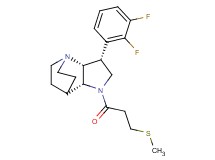 (3R*,3aR*,7aR*)-3-(2,3-difluorophenyl)-1-[3-(methylthio)propanoyl]octahydro-4,7-ethanopyrrolo[3,2-b]pyridine
