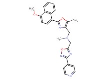 1-[2-(4-methoxy-1-naphthyl)-5-methyl-1,3-oxazol-4-yl]-N-methyl-N-{[3-(4-pyridinyl)-1,2,4-oxadiazol-5-yl]methyl}methanamine