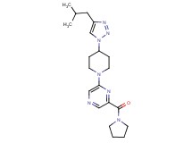 2-[4-(4-isobutyl-1H-1,2,3-triazol-1-yl)piperidin-1-yl]-6-(pyrrolidin-1-ylcarbonyl)pyrazine