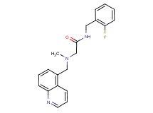 N-(2-fluorobenzyl)-2-[methyl(quinolin-5-ylmethyl)amino]acetamide