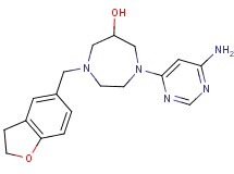1-(6-aminopyrimidin-4-yl)-4-(2,3-dihydro-1-benzofuran-5-ylmethyl)-1,4-diazepan-6-ol