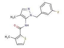 N-[1-(3-fluorobenzyl)-4-methyl-1H-pyrazol-5-yl]-3-methylthiophene-2-carboxamide
