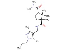 (1S*,3R*)-N~1~-[(3,5-dimethyl-1-propyl-1H-pyrazol-4-yl)methyl]-N~3~,N~3~,1,2,2-pentamethyl-1,3-cyclopentanedicarboxamide