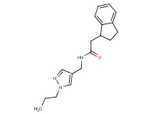 2-(2,3-dihydro-1H-inden-1-yl)-N-[(1-propyl-1H-pyrazol-4-yl)methyl]acetamide