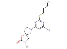 7-[6-amino-2-(butylthio)pyrimidin-4-yl]-3-methyl-1-oxa-3,7-diazaspiro[4.4]nonan-2-one
