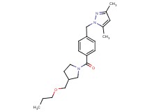 3,5-dimethyl-1-(4-{[3-(propoxymethyl)-1-pyrrolidinyl]carbonyl}benzyl)-1H-pyrazole