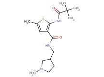 2-[(2,2-dimethylpropanoyl)amino]-5-methyl-N-[(1-methylpyrrolidin-3-yl)methyl]thiophene-3-carboxamide