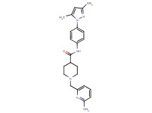 N-[4-(3,5-dimethyl-1H-pyrazol-1-yl)phenyl]-1-[(6-methyl-2-pyridinyl)methyl]-4-piperidinecarboxamide