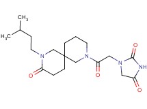 1-{2-[8-(3-methylbutyl)-9-oxo-2,8-diazaspiro[5.5]undec-2-yl]-2-oxoethyl}imidazolidine-2,4-dione
