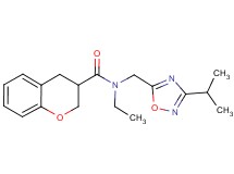 N-ethyl-N-[(3-isopropyl-1,2,4-oxadiazol-5-yl)methyl]chromane-3-carboxamide