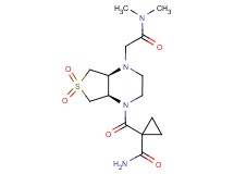 1-{[(4aS*,7aR*)-4-[2-(dimethylamino)-2-oxoethyl]-6,6-dioxidohexahydrothieno[3,4-b]pyrazin-1(2H)-yl]carbonyl}cyclopropanecarboxamide
