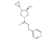 (3R*,4S*)-4-cyclopropyl-1-[3-(4-pyridinyl)propanoyl]-3-pyrrolidinamine