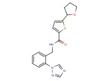 5-(tetrahydro-2-furanyl)-N-[2-(1H-1,2,4-triazol-1-yl)benzyl]-2-thiophenecarboxamide