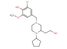 2-chloro-4-{[4-cyclopentyl-3-(2-hydroxyethyl)-1-piperazinyl]methyl}-6-methoxyphenol