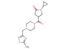 1-cyclopropyl-4-({4-[(5-methyl-1,2,4-oxadiazol-3-yl)methyl]-1-piperazinyl}carbonyl)-2-pyrrolidinone
