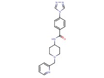 N-[1-(pyridin-2-ylmethyl)piperidin-4-yl]-4-(4H-1,2,4-triazol-4-yl)benzamide