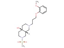 (4aR*,8aR*)-2-[3-(2-methoxyphenoxy)propyl]-7-(methylsulfonyl)octahydro-2,7-naphthyridin-4a(2H)-ol