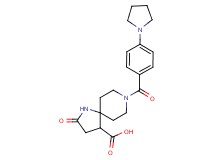 2-oxo-8-(4-pyrrolidin-1-ylbenzoyl)-1,8-diazaspiro[4.5]decane-4-carboxylic acid