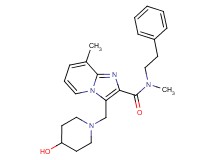 3-[(4-hydroxypiperidin-1-yl)methyl]-N,8-dimethyl-N-(2-phenylethyl)imidazo[1,2-a]pyridine-2-carboxamide