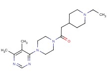 4-{4-[(1-ethyl-4-piperidinyl)acetyl]-1-piperazinyl}-5,6-dimethylpyrimidine