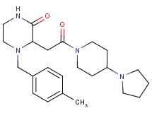 4-(4-methylbenzyl)-3-{2-oxo-2-[4-(1-pyrrolidinyl)-1-piperidinyl]ethyl}-2-piperazinone