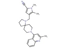 1,5-dimethyl-4-{[8-(2-methyl-4-quinolinyl)-1,8-diazaspiro[4.5]dec-1-yl]methyl}-1H-pyrrole-2-carbonitrile