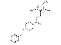 1-(2-pyridin-4-ylethyl)-4-[3-(1,3,5-trimethyl-1H-pyrazol-4-yl)propanoyl]piperazine