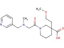 3-(2-methoxyethyl)-1-[N-methyl-N-(3-pyridinylmethyl)glycyl]-3-piperidinecarboxylic acid