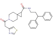 N-(3,3-diphenylpropyl)-6-(1,3-thiazol-4-ylacetyl)-6-azaspiro[2.5]octane-1-carboxamide