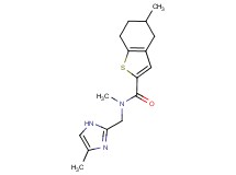 N,5-dimethyl-N-[(4-methyl-1H-imidazol-2-yl)methyl]-4,5,6,7-tetrahydro-1-benzothiophene-2-carboxamide