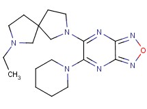 5-(7-ethyl-2,7-diazaspiro[4.4]non-2-yl)-6-(1-piperidinyl)[1,2,5]oxadiazolo[3,4-b]pyrazine