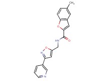 5-methyl-N-[(3-pyridin-3-ylisoxazol-5-yl)methyl]-1-benzofuran-2-carboxamide