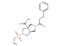 (3aS*,6aS*)-2-(ethylsulfonyl)-5-(3-phenylpropanoyl)hexahydropyrrolo[3,4-c]pyrrole-3a(1H)-carboxylic acid