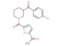 1-(5-{[3-(4-chlorobenzoyl)-1-piperidinyl]carbonyl}-2-thienyl)ethanone