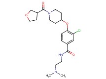 3-chloro-N-[2-(dimethylamino)ethyl]-4-{[1-(tetrahydro-3-furanylcarbonyl)-4-piperidinyl]oxy}benzamide