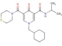 1-(cyclohexylmethyl)-N-isopropyl-4-oxo-5-(4-thiomorpholinylcarbonyl)-1,4-dihydro-3-pyridinecarboxamide