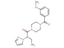 1-(3-methoxybenzoyl)-4-[2-(1H-pyrazol-1-yl)butanoyl]piperazine