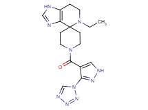 5-ethyl-1'-{[3-(1H-tetrazol-1-yl)-1H-pyrazol-4-yl]carbonyl}-1,5,6,7-tetrahydrospiro[imidazo[4,5-c]pyridine-4,4'-piperidine]