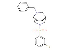 (1R*,5R*)-6-benzyl-3-[(3-fluorophenyl)sulfonyl]-3,6-diazabicyclo[3.2.2]nonane
