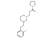 3-[2-(2-fluorophenyl)ethyl]-1-[3-oxo-3-(1-pyrrolidinyl)propyl]piperidine