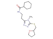 N-(2-{4-methyl-5-[(tetrahydro-2-furanylmethyl)thio]-4H-1,2,4-triazol-3-yl}ethyl)cyclohexanecarboxamide