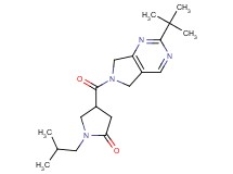 4-[(2-tert-butyl-5,7-dihydro-6H-pyrrolo[3,4-d]pyrimidin-6-yl)carbonyl]-1-isobutylpyrrolidin-2-one