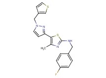 N-(4-fluorobenzyl)-4-methyl-5-[1-(3-thienylmethyl)-1H-pyrazol-3-yl]-1,3-thiazol-2-amine