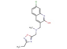 7-chloro-3-{[[(3-ethyl-1,2,4-oxadiazol-5-yl)methyl](methyl)amino]methyl}-2-quinolinol