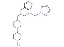 N-[(1'-methyl-1,4'-bipiperidin-4-yl)methyl]-3-(1H-pyrazol-1-yl)-N-(4-pyridinylmethyl)-1-propanamine