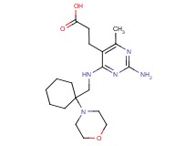 3-(2-amino-4-methyl-6-{[(1-morpholin-4-ylcyclohexyl)methyl]amino}pyrimidin-5-yl)propanoic acid