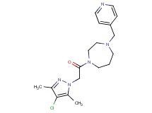 1-[(4-chloro-3,5-dimethyl-1H-pyrazol-1-yl)acetyl]-4-(4-pyridinylmethyl)-1,4-diazepane