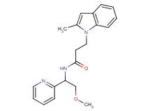 N-(2-methoxy-1-pyridin-2-ylethyl)-3-(2-methyl-1H-indol-1-yl)propanamide