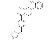2-methyl-4-(2-methylphenyl)-1-[4-(1H-tetrazol-1-ylmethyl)benzoyl]piperazine